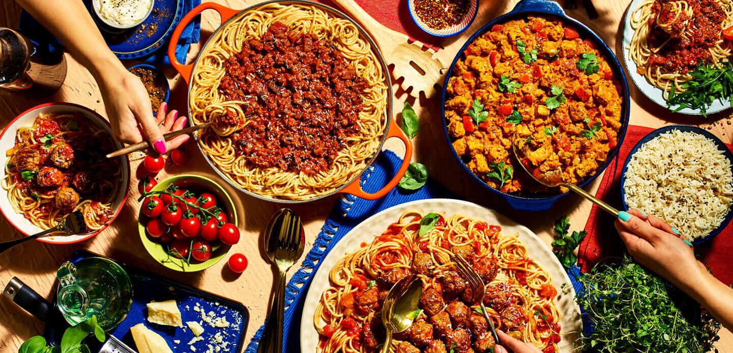 A range of foods made with mycoprotein